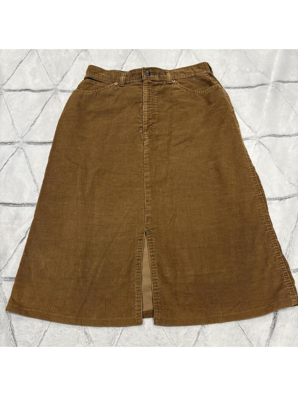 Levi's Corduroy Western Skirt Women's Brown Size Medium Comfortable Classic